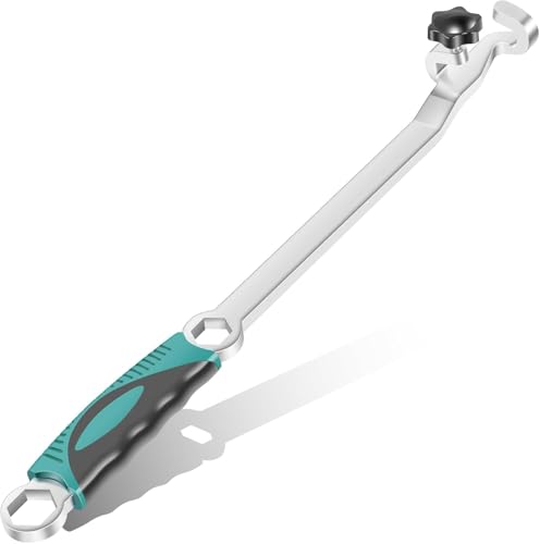 Image of NIHUIFDPY Wrench Extender Tool 15 inch (40cm), CR-V Universal Wrench Extension Adaptor Bar for Maximum Leverage, Torque Multiplier Tool with Non-Slip Grip for Mechanics & DIY, Fits Up to 1 inch (24mm)