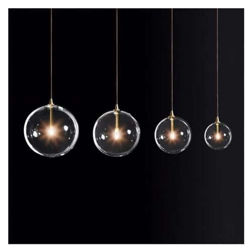 Suspension luminaire LED G4 design globe en verre pour illuminer votre table de salle à manger