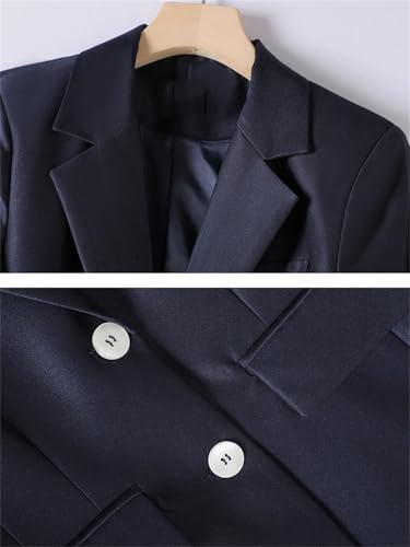 Women Blazer Fall Winter Long Sleeve Single Breasted Slim Work Wear Formal Jackets Coat4