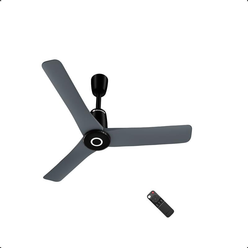 Image of atomberg Aris Contour Smart 900mm Voice Controlled BLDC Ceiling Fan with Remote |BEE 5 Star| Best-in-class Air Flow | Silent Operation| Designer Fan | Free Installation| 5 Year Warranty | Regent Grey