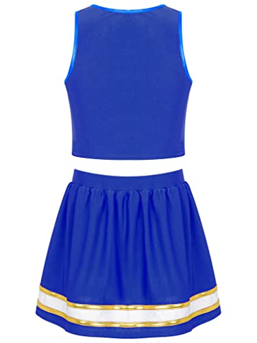 Disfraz uniforme animadora niña azul 16 años miniatura 2