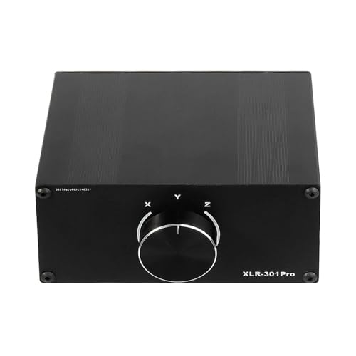 コンパクトなアルミニウム XLR 音楽スイッチャー複数のデバイス機器接続ゴールド プレート信号安定性バランス セレクター スイッチング