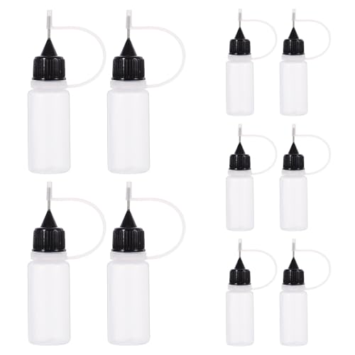 Beatifufu 10 Pièces Flacon Applicateur de Colle à Pointe de Précision PE