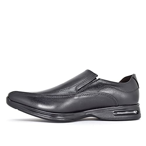 Sapato Masculino Macio Couro Air Bag Democrata Air 448027 Preto 44