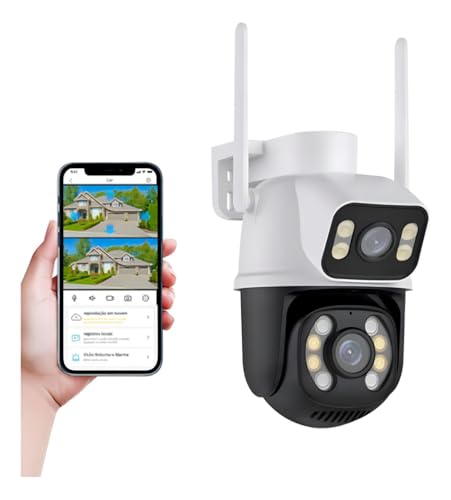 Câmera de Segurança WiFi Externa HD 3MP, IP Sem Fio