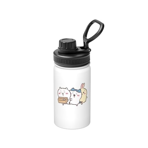 ステンレスカップ ちいかわ コーヒーカップ 大容量 保温 保冷 直飲み 真空断熱 蓋付き 水筒 マグボトル かわいい キャラクター 車載 持ち運びやすい ビール 家庭用 車用 オフィス プレゼント 350ml