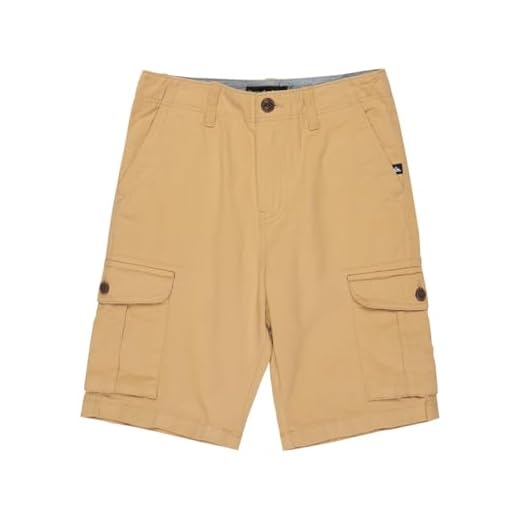 Quiksilver Garçon Crucial Battle Cargo Youth Shorts, Kaki, 8 Ans EU