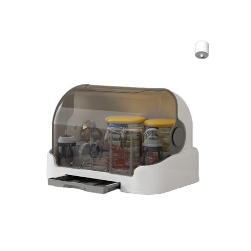 Sariny哺乳瓶ホルダー 哺乳瓶乾燥ラック 哺乳瓶ラック 乾燥ラック デザイン 収納ボックス 乾燥ラック 排水ラック 取り外し可能 なクリーニング 抗菌防塵 ベビー用品 乾燥トレイ 蓋付き シンク下収納ラック スライド式 引き出し哺乳瓶乾燥ラックコンテナ