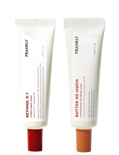 FRANKLY Skin Repair Duo: Retinol 0.1% Cream & Butter So Much Cream | Gifts for Women | Anti-Aging & Skin Turnover | Deep Moisturization | Vegan Butter & Jojoba Oil | Korean Skincare Set | Cruelty-Free