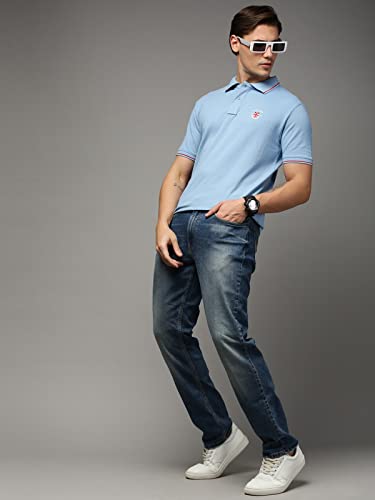 Image of ONN UK Classic Men's Premium Combed Cotton Polo Collar Half Sleeves Solid T-Shirt |