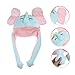 CATIEBYE Funny Elephant Hat with Moving Ears Adorable Cartoon Accessory for Parties Photography and Cosplay Cute Animal Cap for All Ages