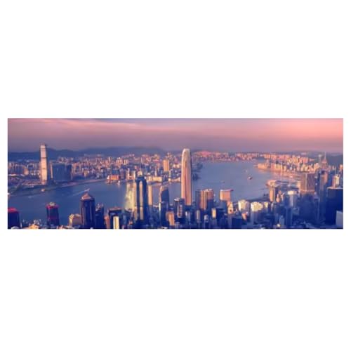 Peinture sur Toile Murale Moderne Paysage Urbain 50x150cm Affiche de Salon sans Cadre
