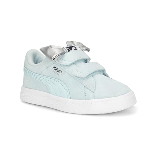 PUMA Kids Girls Suede Classic Light Flex Bow V Slip On Sneakers Shoes Casual - Blue - Size 1.5 M2
