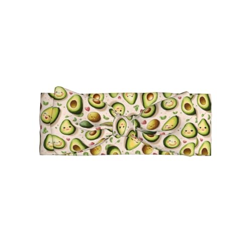 Cartoon Cute Avocado Print Baby Girl Bows Headbands Baby Girls Newborn Headbands Infant Toddlers 0-6 Months