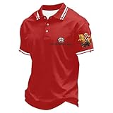 Camisa genérica de manga corta de San Jorge para hombre, camiseta con cuello abotonado, Inglaterra, camisa con bandera inglesa, top casual impreso Reino Unido, ropa, fiesta nacional británica