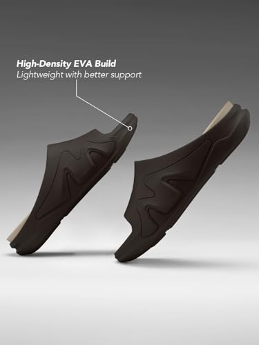 Image of The Souled Store Slides 2.0: Men and Boys Slip On Sliders Streetwear High Density EVA Cushioned EVA Sole Durable Outsole Slip On Construction Lightweight and Arch Support