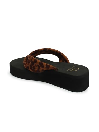 Image of Carlton London women's Solid Thong Strap Stylish Platform Sandal