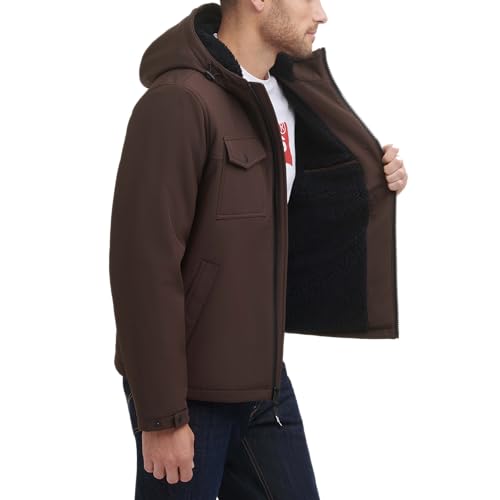 Image of Levi's Men's Soft Shell Two Pocket Hooded Trucker Jacket