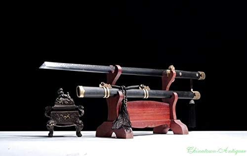 Sharp Seize Soul Sword T10 Steel Blade Clay Tempered Candle Flame Grain #1820