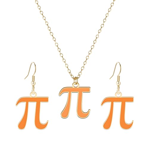 WCRAZYE Teacher Pi �C�������O �l�b�N���X�Z�b�g ���f�B�[�X ���w �I�^�N �I�^�N 3.14 �m�x���e�B �l�b�N���X �C�������O ���w Pi �C�������O ���t ���I�M�t�g, Medium, �����|, ��΂Ȃ�