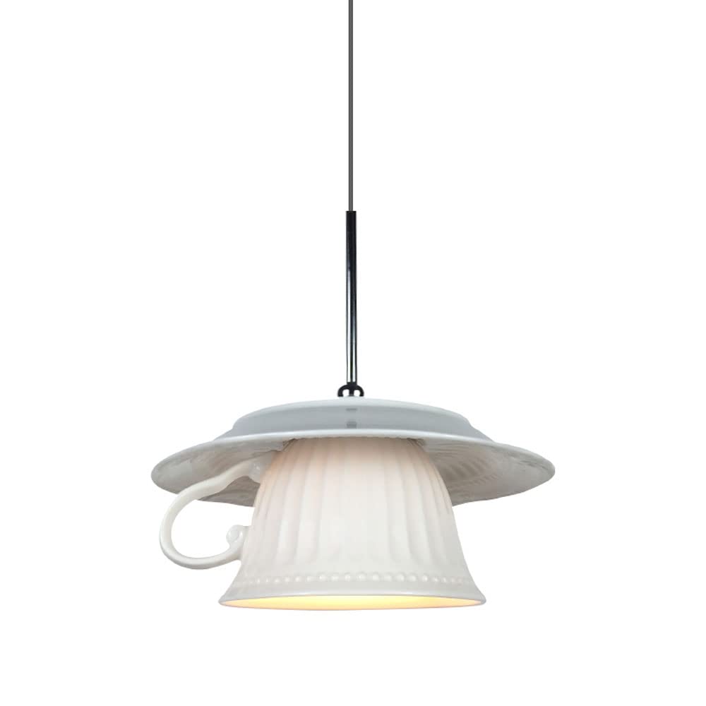FanXus Dessert Cake Shop Creative Lamps LED Nordic Wind Chinese Wind Jingdezhen Personalized Porcelain Coffee Cup Single-Headed Chandelier Made in China