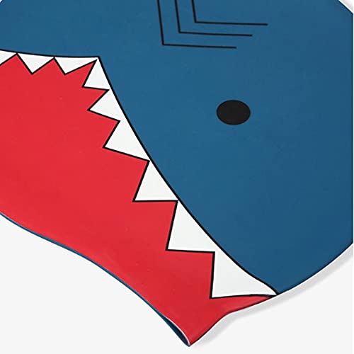 czepek pływacki Cartoon Shark Wodoodporna Ochrona Uszu I Dziewcząt Sprzęt Pływacki Dziecięcy Silikonowy Kapelusz Do Pływania w Basenie