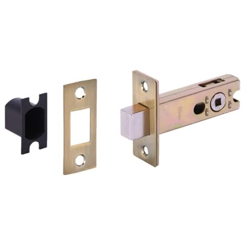 HANDLEZONE Bathroom Toilet Deadbolt Lock - Antique Bronze Cover