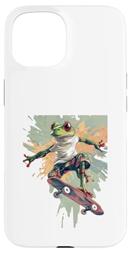 Rad Frog �X�P�[�^�[ ������ �X�P�[�g�{�[�h �f�U�C�� �X�}�z�P�[�X iPhone 15 �p
