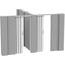EverBlock 12 x 10 x 7 T-Shaped Wall Kit with 2 Accordion Doors | 3 x 7 Doorways | Modular Building Blocks | Room Divider & Partition | Easy to Connect & Reuse | Indoor & Outdoor Use | Light Gray