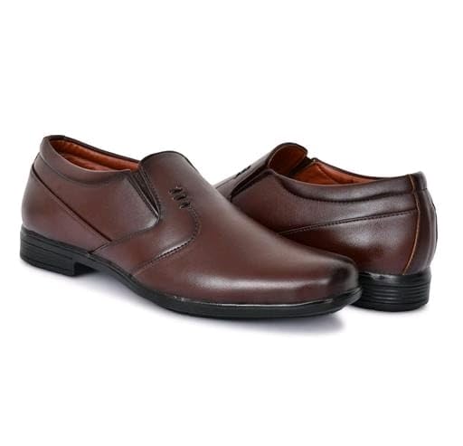 DEEPAK ENTERPRISE Premium Geniune Leather Slip On Office Dress Formal Shoes (Brown, 9) (B0CQ7WTYN8) Amazon Price History, Amazon Price Tracker