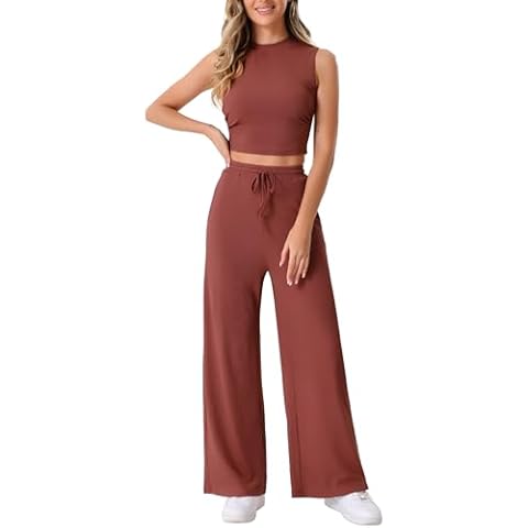 Allegra K Women's Brick Red Summer Lounge Set Cover