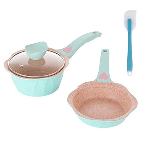 Antihaft-Bratpfanne, Schmorpfanne, Arbeitstopf, Babynahrung, flacher Boden, antihaftbeschichtet, medizinischer Stein, kleiner Milchtopf Suppentopf,