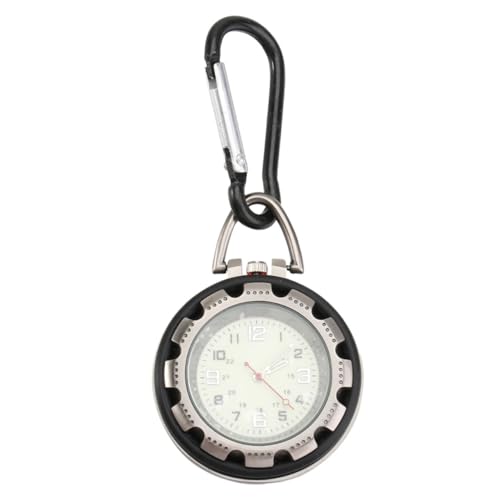 Reloj de acero inoxidable Mikikit con efecto fluorescente para senderismo y linterna de camping