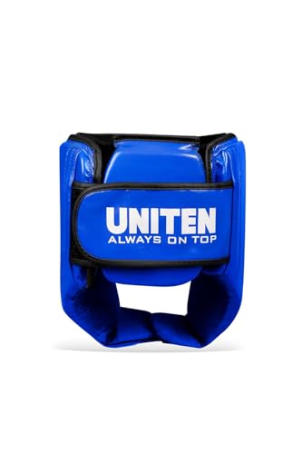 Image of Boxing Headguard MMA Training Headgear Muay Thai Full Face Protection Guard Sparring Helmet Head Guard (Blue, L)