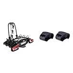 Thule VeloCompact Fahrradträger für Anhängerkupplung 3 Fahrräder & 977200 Radadapter (2er Set), Zubehör, 8 x 8 x 5 cm, schwarz
