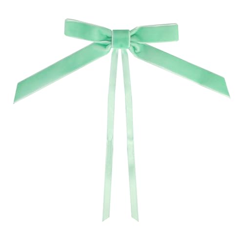 Talking Tables 8 x grüne Geschenkschleifen aus Samt, luxuriös, wiederverwendbar, für Weihnachtsverpackungen, Party-Dekor, Hochzeitsdekorationen, Bastelprojekte, Geschenkpapier-Zubehör
