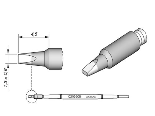 Preisvergleich Produktbild JBC C210010 Lötspitze für T210, spitz