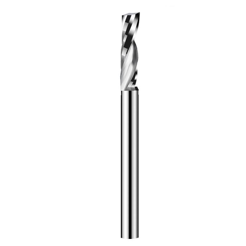 1 pieza de herramienta CNC for carpintería, fresa de PVC de aluminio y metal, fresa de una sola flauta, broca de enrutador de extremo de pulgada, broca de grabado, fresa en espiral(10pcs,3.175-32-3.17