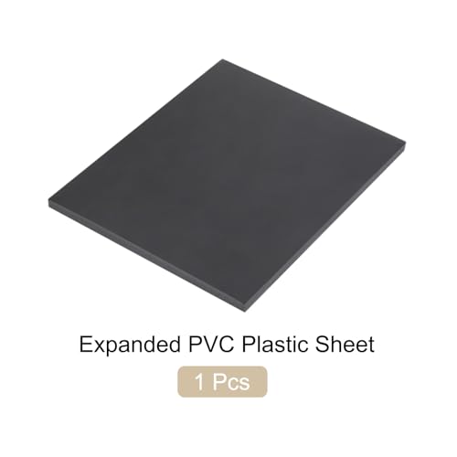 Image of Expanded PVC Plastic Sheet 5 /16 inch Thick, 8.5 inchx11 inch Lightweight Rigid Foam Sheet, [for Crafts Signage Displays Digital Screen Printing] - Black / 1 Pcs