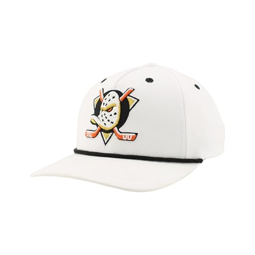 Anaheim Ducks NHL Officially Licensed Rope Hat Snapback Memento White