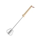 TERNCOEW Halbautomatischer Eierschlägel mit 304 rostfreien Stahl-Schneebesen zum Mischen von Backen, Sahnebereiter, Hand-Küchenwerkzeug, ABS-Eierschlägel mit Griff