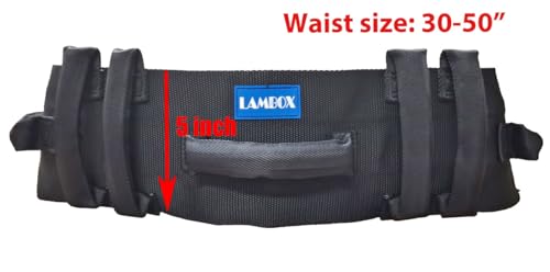 Transfer Walking Gait Belt with 7 Nylon Padded Handles-Medical Nursing Safety Gait Assist Device for Elderly, Seniors, Therapy (7 Soft Black Handles 60",Plastic Release Buckle)