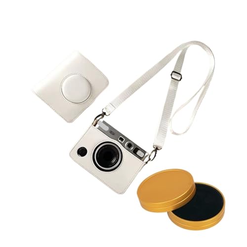 Sac pour appareil photo Fujifilm Evo pochette en cuir PU blanc étui de protection élégant