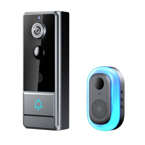 Sonnette avec vision nocturne et communication vocale bidirectionnelle pour sécurité maison