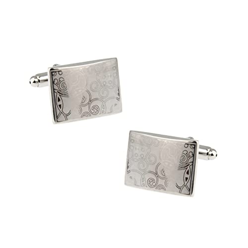 Set de Mancuernillas Daesar para Camisa Hombre Plata