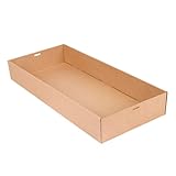 50 Stück - Catering Boxen L 375 g/m2 55,8 x 25,2 x 8 cm Natural Kraft