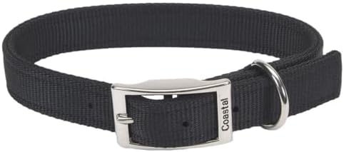 Coastal Pet - Double-Ply Dog Collar, Black, 1" x 24"