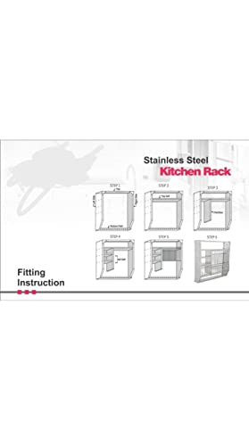 Quench Steel Kitchen Shelves Stand Wall Mounted Dish Rack (39×36) Inches, Stainless Steel