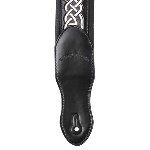 Walker And Williams KB-05-BLK Sangle de guitare rembourrée en cuir sculpté avec chaîne celtique sculptée blanche… - Les Beatles, Paul McCartney, John Lennon, RIngo Starr, George Harrison Walker And Williams KB-05-BLK Sangle de guitare rembourrée en cuir sculpté avec chaîne celtique sculptée blanche… – Image 6