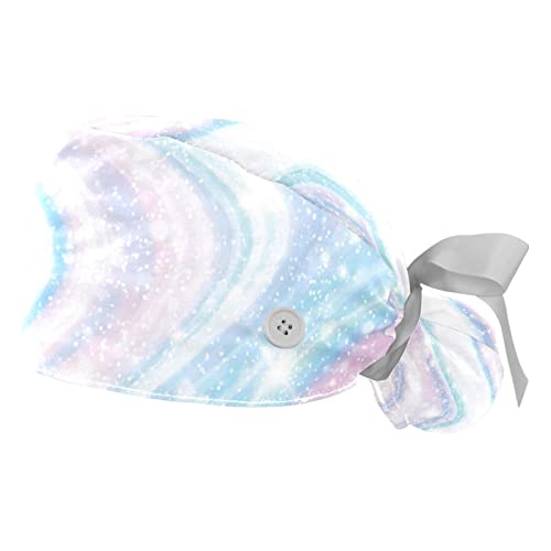 Chapeaux de travail JDEZ marbre étoilé pour hommes et femmes - Lot de 2 casquettes ajustables